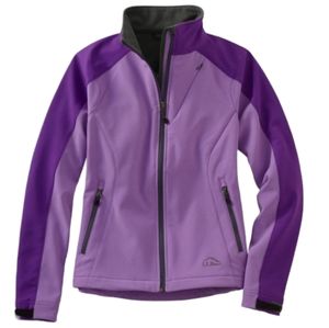 L.L.Bean Women's Pathfinder Soft-shell Two Tone Purple Fleece Lined Jack…